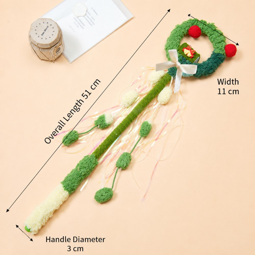 Fairy Magic Wand Cat Toy – Interactive Plush Wand with Bell & Tassel