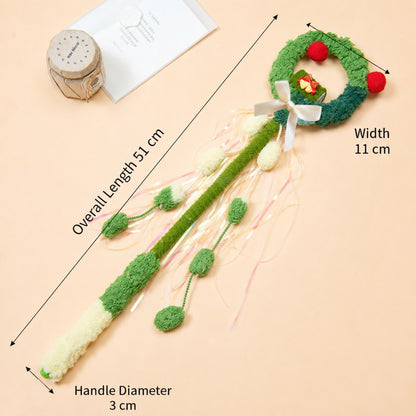 Fairy Magic Wand Cat Toy – Interactive Plush Wand with Bell & Tassel