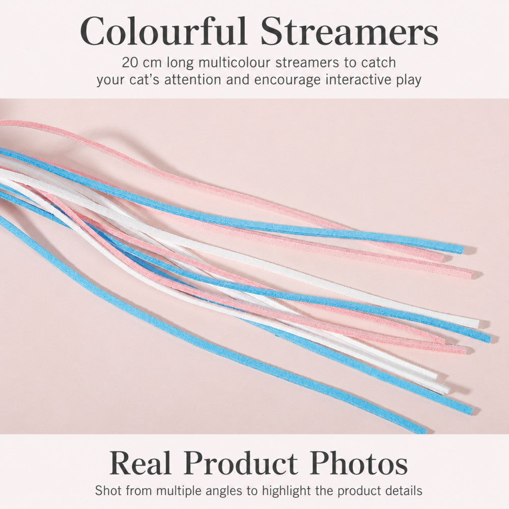 Fairy Wand Cat Teaser Toy – Interactive Tassel & Feather Wand for Cats