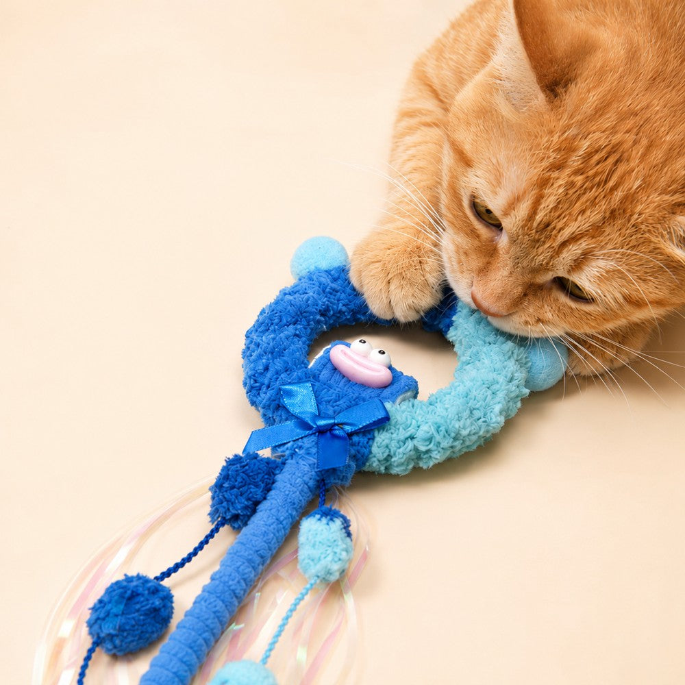 Fairy Magic Wand Cat Toy – Interactive Plush Wand with Bell & Tassel