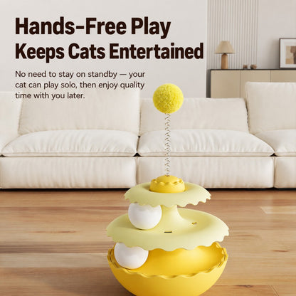 Interactive Wobble Plush Ball – Self-Play Cat Toy