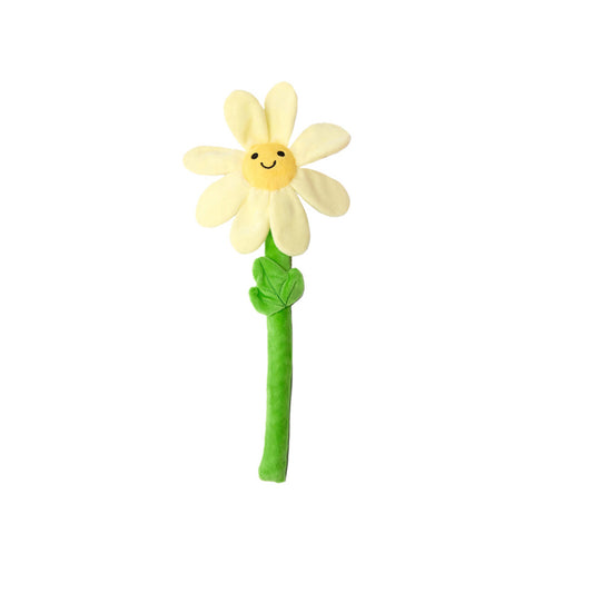 FOFOS Sunflower Crinkle Plush & Flossy Rope Dog Toy