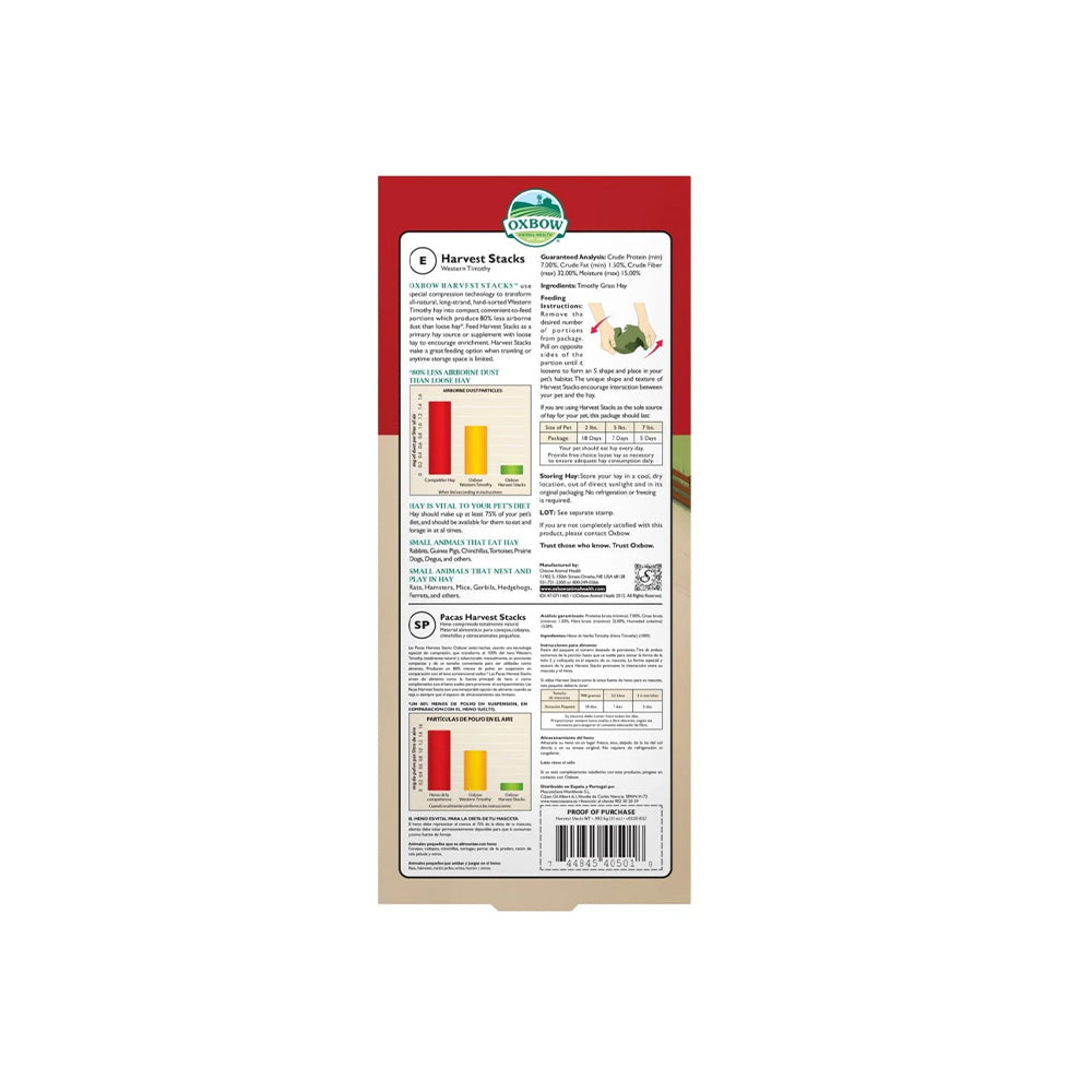 OXBOW Western Timothy Small Pet Food 922g