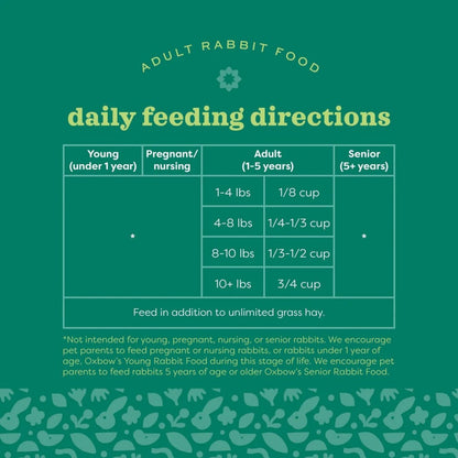 OXBOW Organic Bounty Adult Rabbit Food 1.36kg