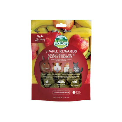 OXBOW Simple Rewards Apple and Banana Small Pet Treat 85g
