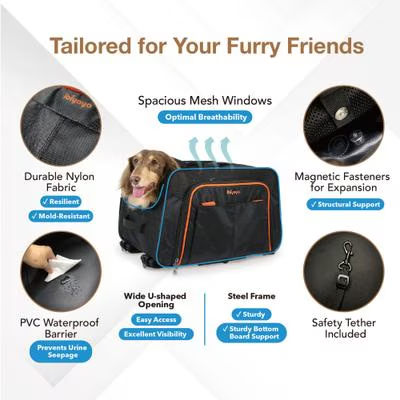 IBIYAYA JetPaw 3-IN-1 Pet Stroller with Removable Carrier