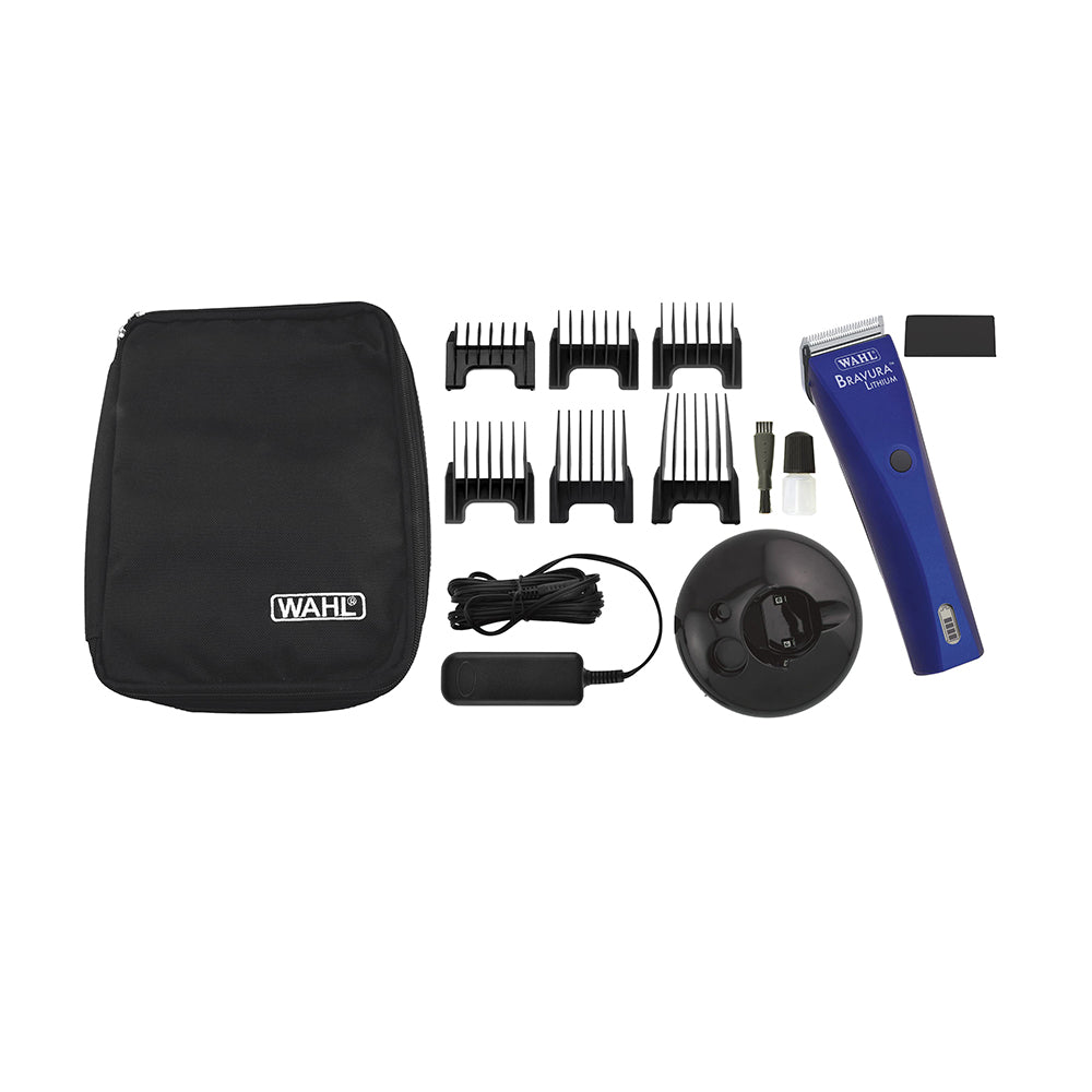 WAHL Royal Blue Bravura Lithium Ion Cordless Animal Pet Clipper with 5-in-1 Blade