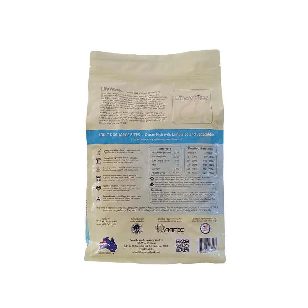 LIFEWISE Ocean Fish Large Bites Adult Dry Dog Food