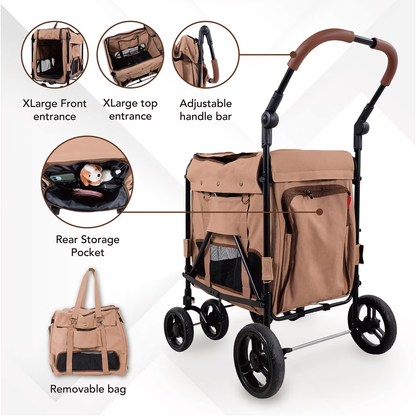 IBIYAYA Gentle Giant Pet Wagon Stroller for Dogs Up to 25kg