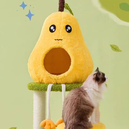 CMISSTREE Pear-Shaped Scratching Post And Cat Bed