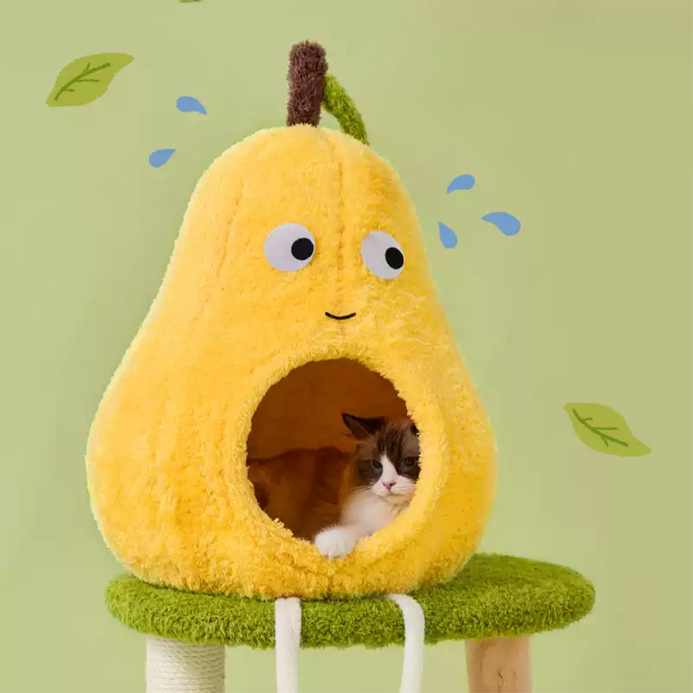 CMISSTREE Pear-Shaped Scratching Post And Cat Bed