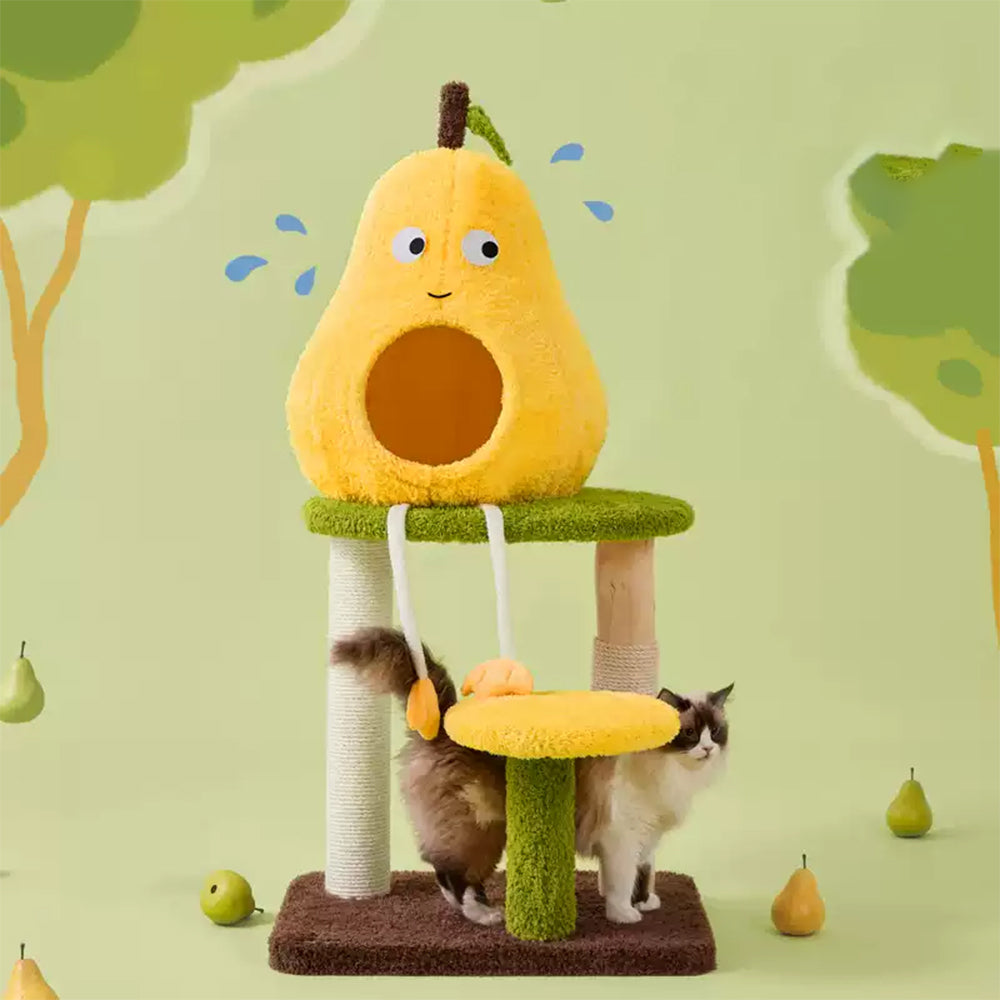 CMISSTREE Pear-Shaped Scratching Post And Cat Bed