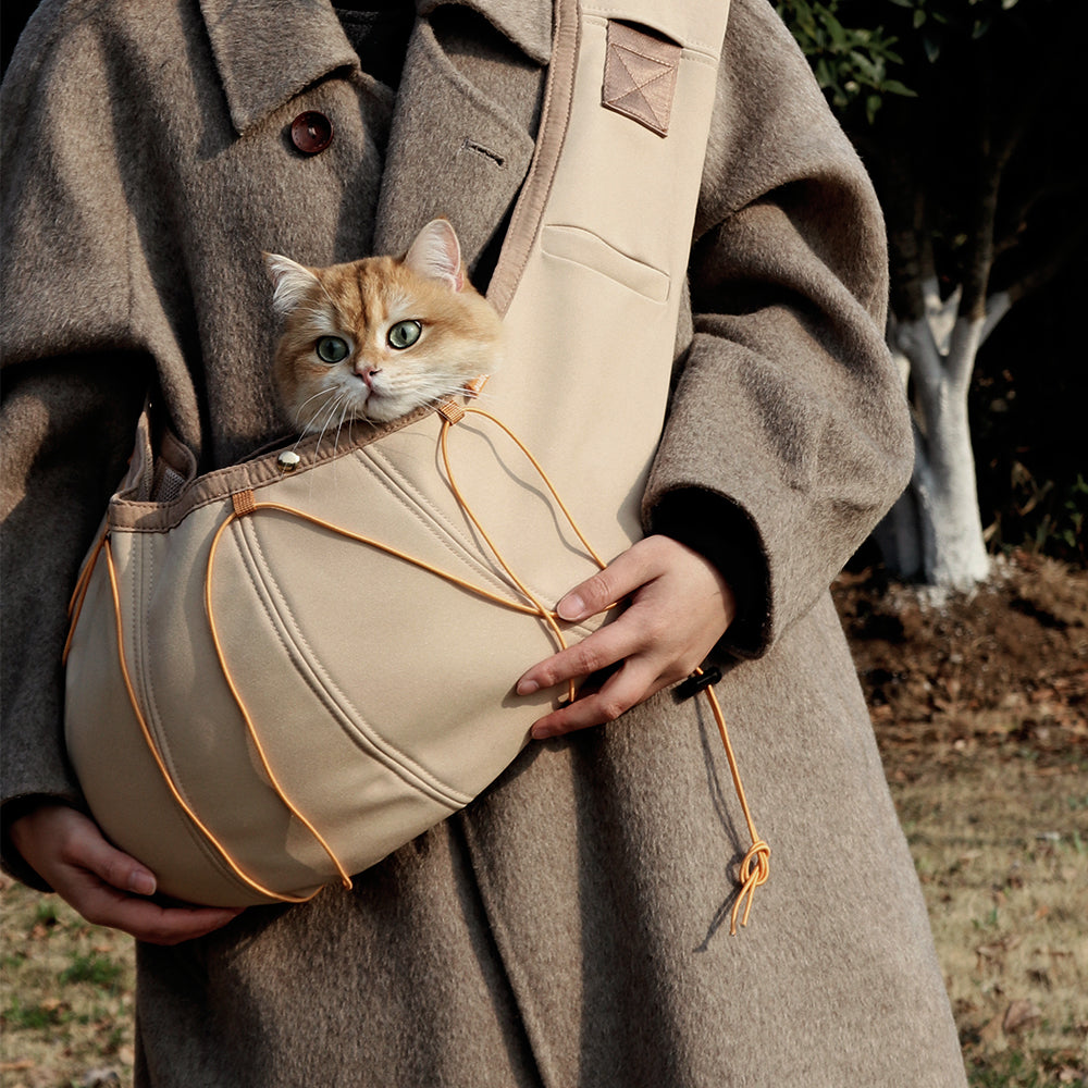 SMILE TIME Pet Carrier Sling  Front Carry Crossbody Bag 80x29cm