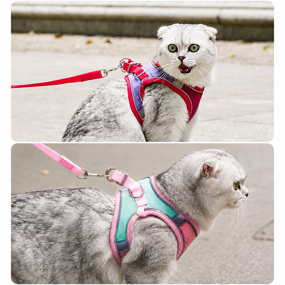 Pet Harness & Leash Set | Escape Proof Reflective | Cats, Dogs, Rabbits & More