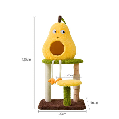 CMISSTREE Pear-Shaped Scratching Post And Cat Bed