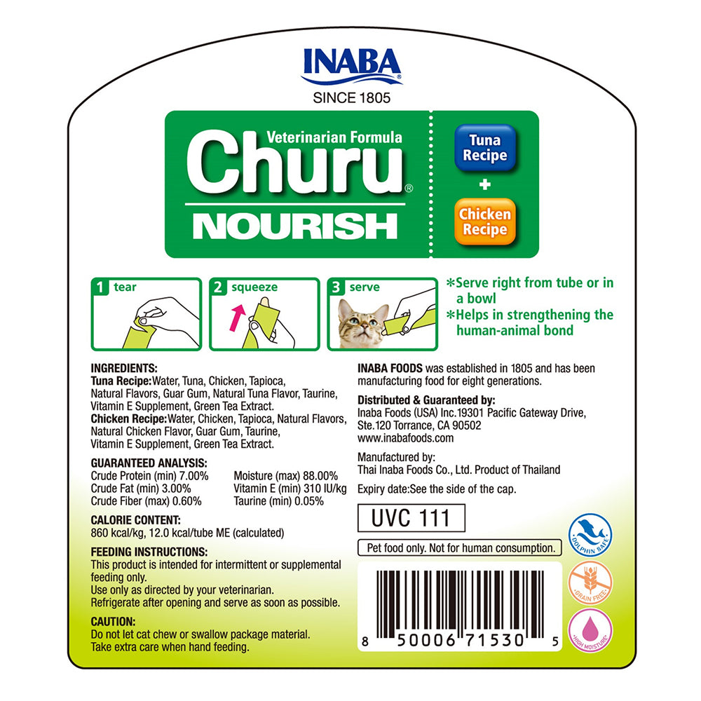 INABA Churu Nourish Tuna Recipe & Chicken Recipe 700g（14g x 50）UVC-111