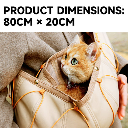 SMILE TIME Pet Carrier Sling  Front Carry Crossbody Bag 80x29cm
