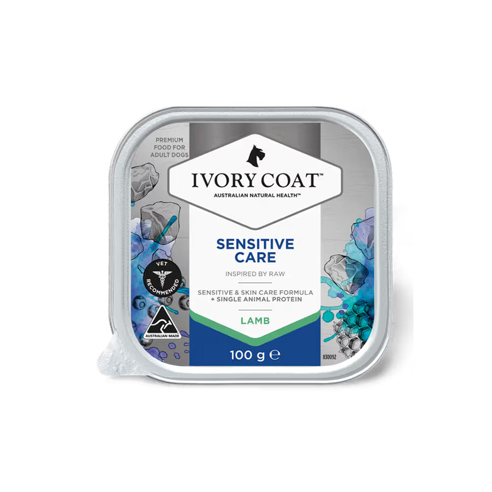 IVORY COAT Inspired By Raw Sensitive Care Wet Dog Food 100g x 9