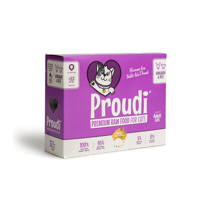 PROUDI Premium Frozen Kangaroo & Beef Raw Cat Food 1.08Kg