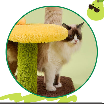 CMISSTREE Pear-Shaped Scratching Post And Cat Bed