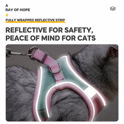 Pet Harness & Leash Set | Escape Proof Reflective | Cats, Dogs, Rabbits & More