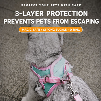 Pet Harness & Leash Set | Escape Proof Reflective | Cats, Dogs, Rabbits & More