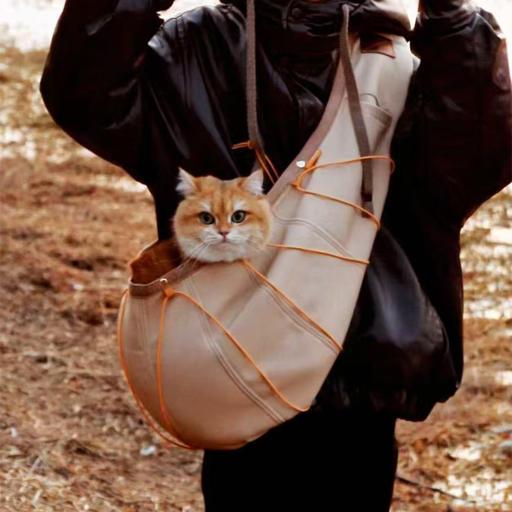 SMILE TIME Pet Carrier Sling  Front Carry Crossbody Bag 80x29cm