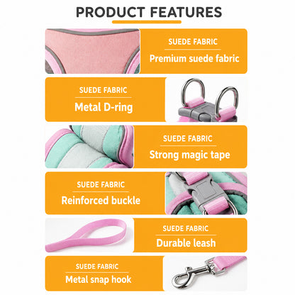 Pet Harness & Leash Set | Escape Proof Reflective | Cats, Dogs, Rabbits & More
