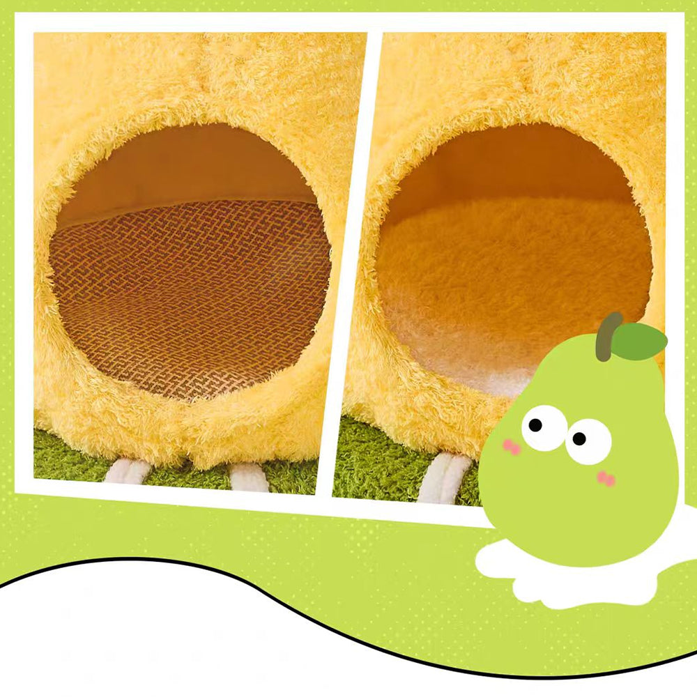 CMISSTREE Pear-Shaped Scratching Post And Cat Bed