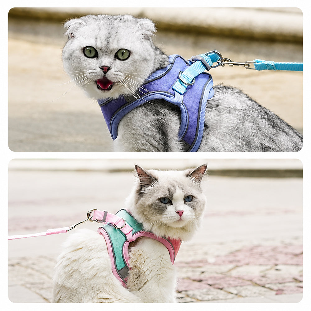 Pet Harness & Leash Set | Escape Proof Reflective | Cats, Dogs, Rabbits & More