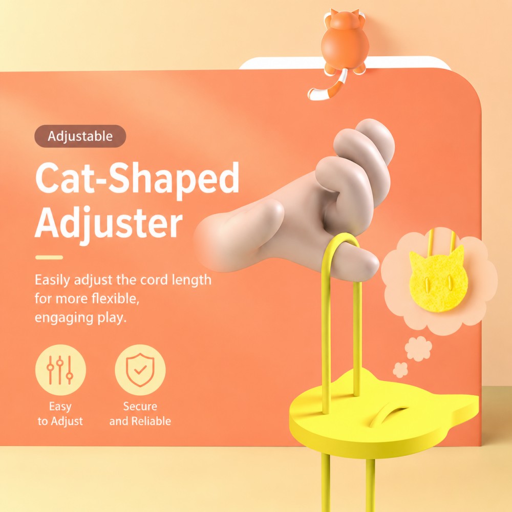 Self-Play Hanging Cat Toy – Swing with Elastic Feather & Bell