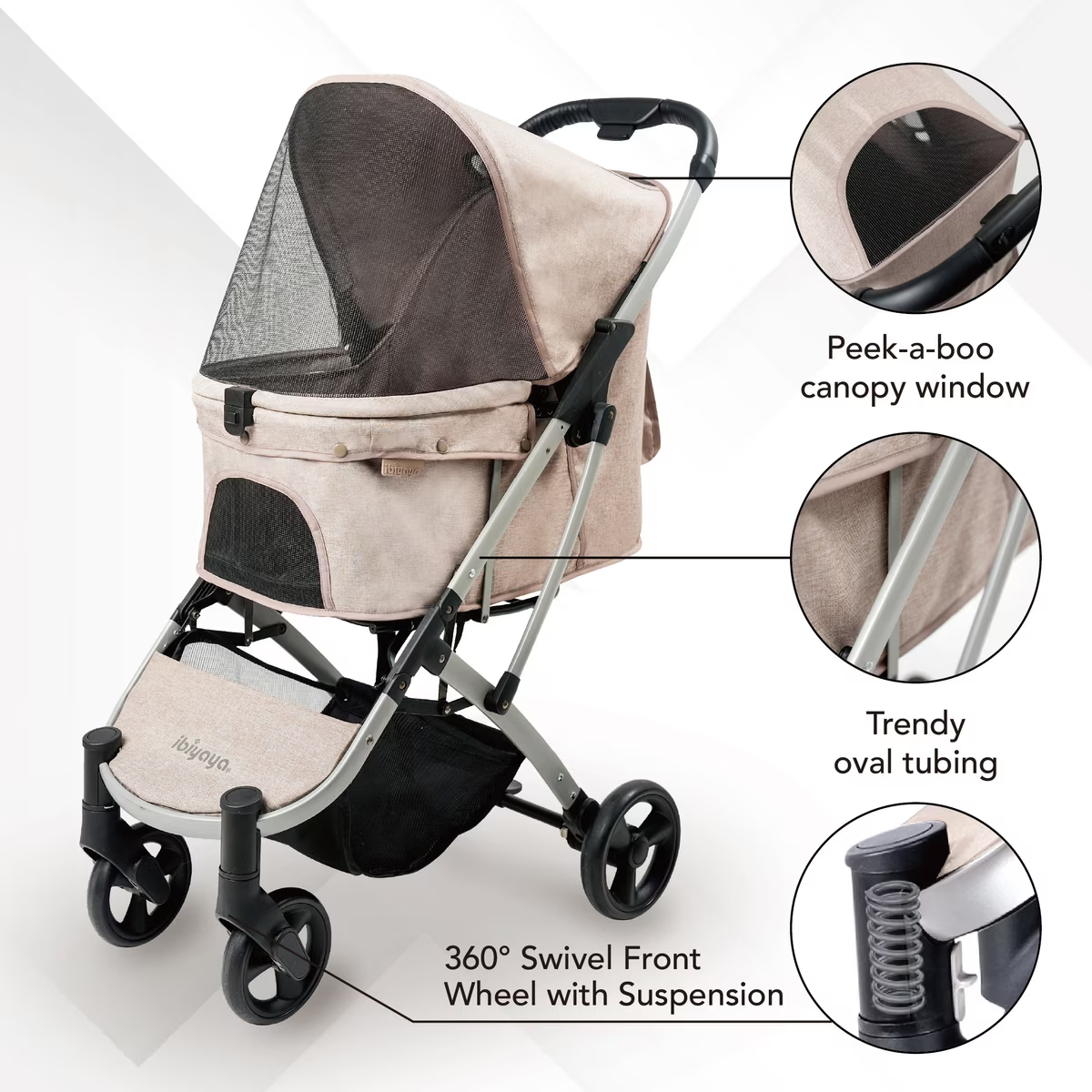 IBIYAYA Speedy Fold Pet Buggy Evolution New & Improved Pet Stroller
