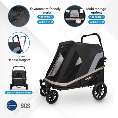 IBIYAYA Grand Cruiser Dog Stroller For Up To 50Kg