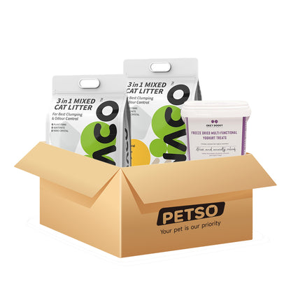 Naco + OKEY DOGGY Cat Litter & Treats Bundle