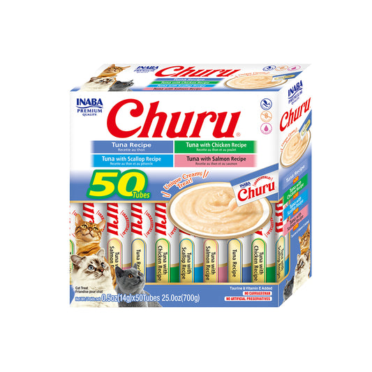 INABA Churu Tuna Varieties Box 50 Tubes 700g (14g x 50) USA-651BX