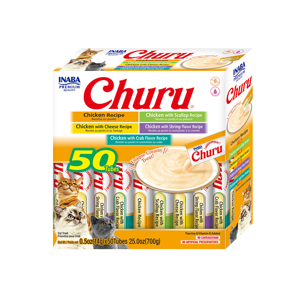 INABA Churu Chicken Variety Box 50 Tubes 700g (14g x 50) USA-652BX
