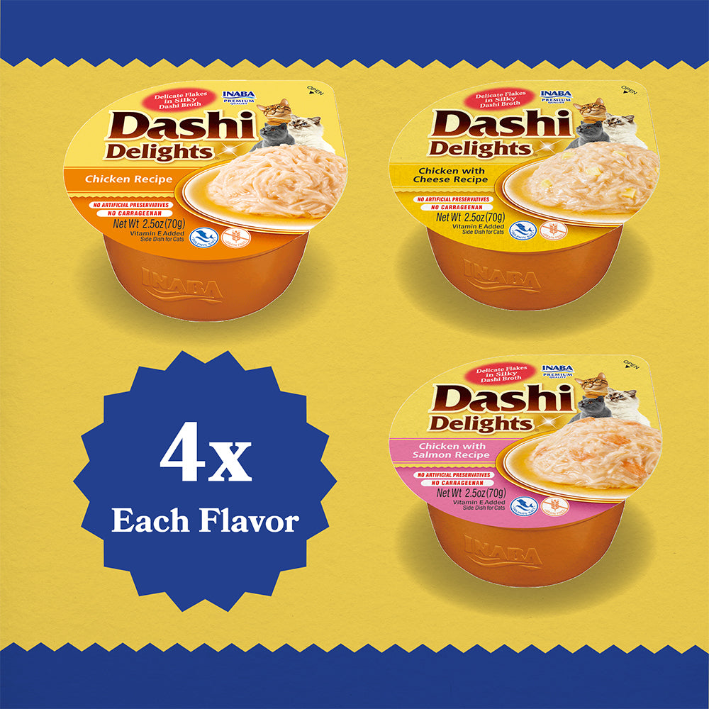 INABA Dashi Delights Chicken Variety Pack 12 Cups 420g (35g x 12) USA-873