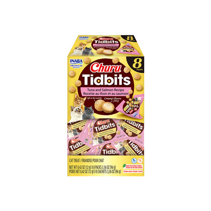 INABA Churu Tidbits Tuna And Salmon Recipe (12g x 8) USA-735
