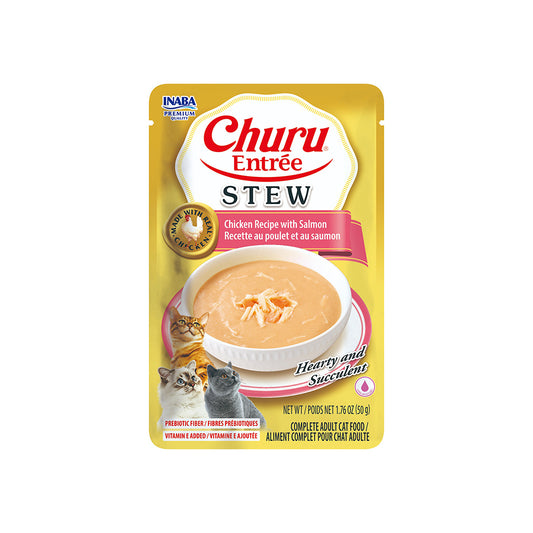 INABA Churu Entree Stew Chicken Recipe with Salmon 50g