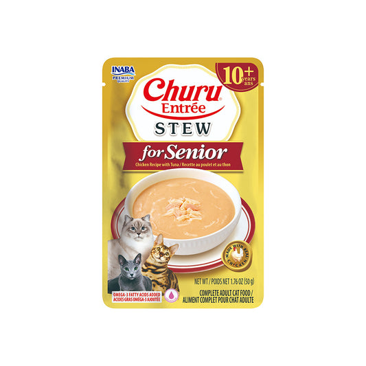 INABA Churu Entree Stew Chicken Recipe with Tuna Senior 10+ 50g