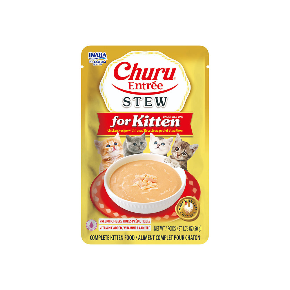 INABA Churu Entree Stew Chicken Recipe with Tuna for Kitten 50g