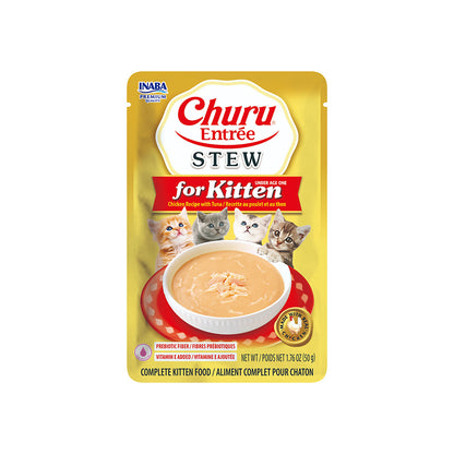INABA Churu Entree Stew Chicken Recipe with Tuna for Kitten 50g