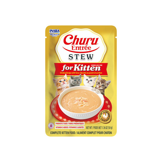 INABA Churu Entree Stew Chicken Recipe with Tuna for Kitten 50g
