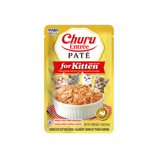 INABA Churu Entree Pate Chicken Recipe with Tuna for Kitten 50g