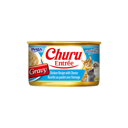 INABA Churu Entree in Gravy Chicken with Cheese Wet Cat Food