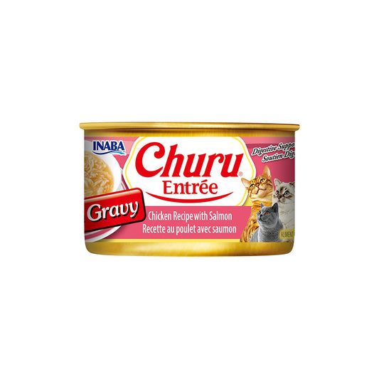 INABA Churu Entree in Gravy Chicken with Salmon Wet Cat Food