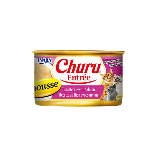 INABA Churu Entree Mousse Tuna Recipe with Salmon Cat Canned Food 85g