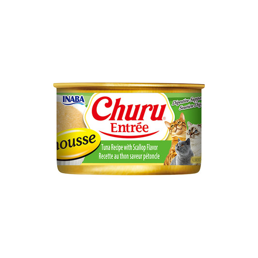 INABA Churu Entree Mousse Tuna Recipe with Scallop Flavor Cat Canned Food 85g