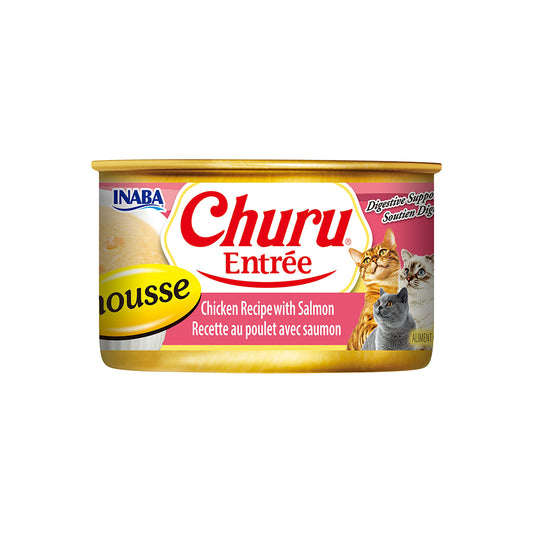 INABA Churu Entree Mousse Chicken Recipe with Salmon Cat Canned Food 85g