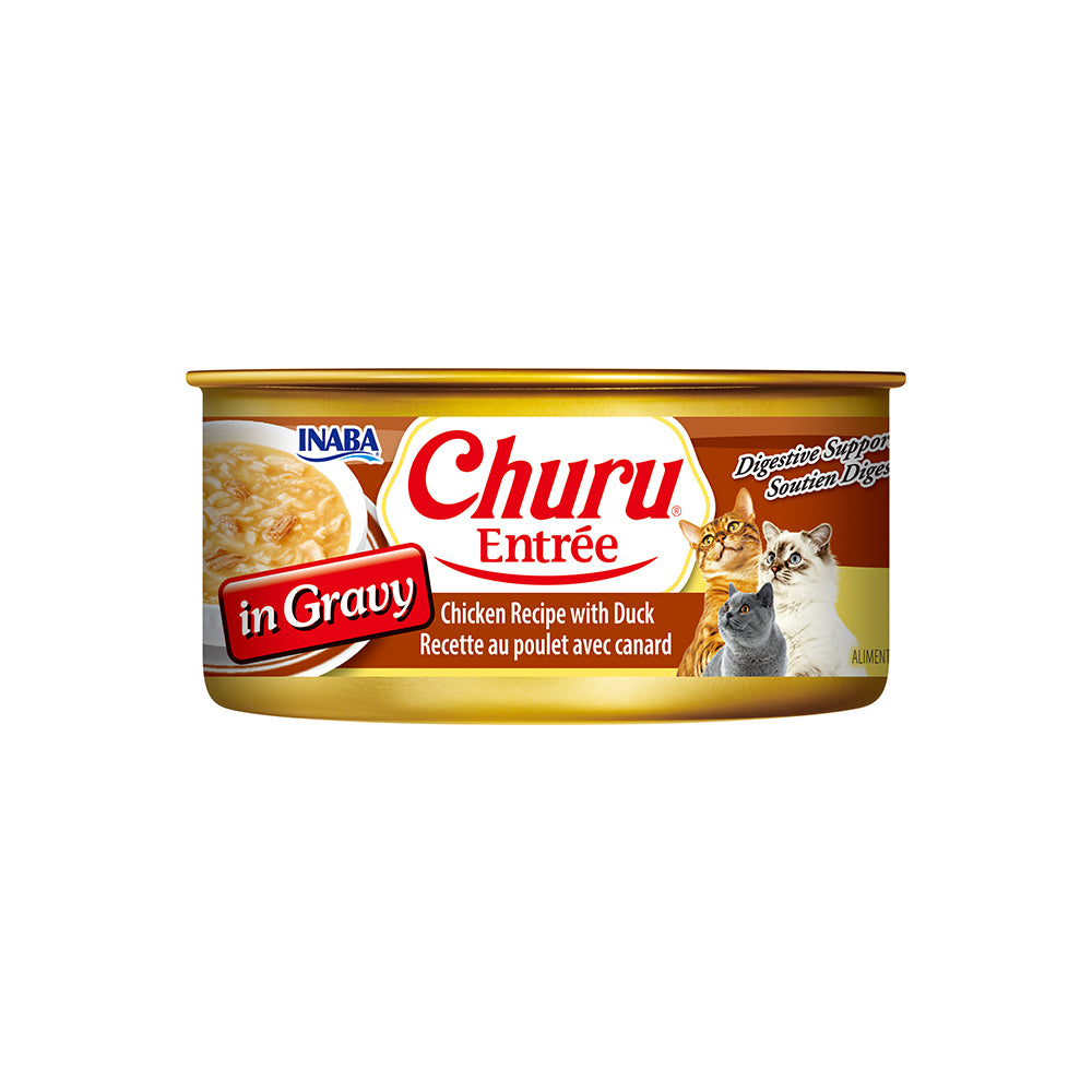 INABA Churu Entree In Gravy Chicken Recipe with Duck Cat Canned Food 156g